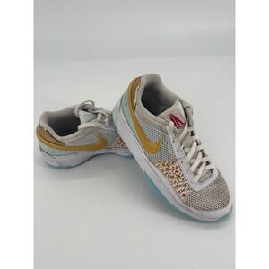 Nike Ja Morant Year of the Dragon Basketball Shoes White Gold Sneakers Size 6.5Y